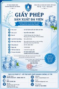 Giấy phép sản xuất đá viên TPHCM