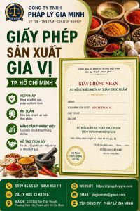 Giấy phép sản xuất gia vị TPHCM