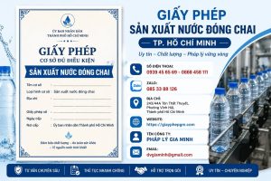 Giấy phép sản xuất nước đóng chai TPHCM