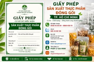 Giấy phép sản xuất thực phẩm đóng gói TPHCM
