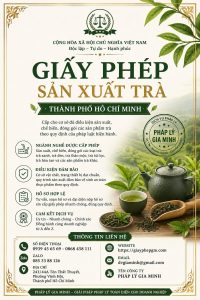 Giấy phép sản xuất trà TPHCM