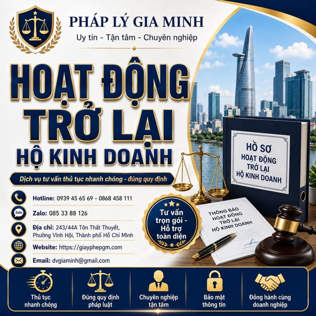 Hoạt động trở lại hộ kinh doanh