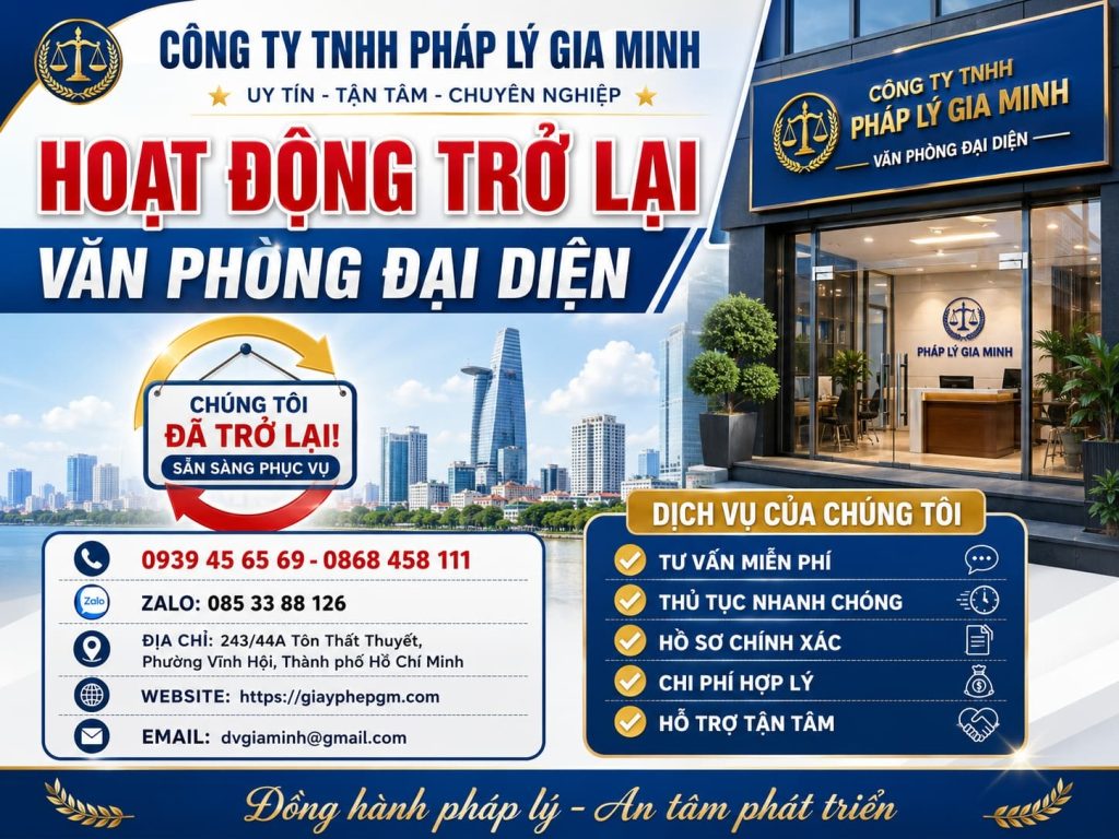 Hoạt động trở lại văn phòng đại diện