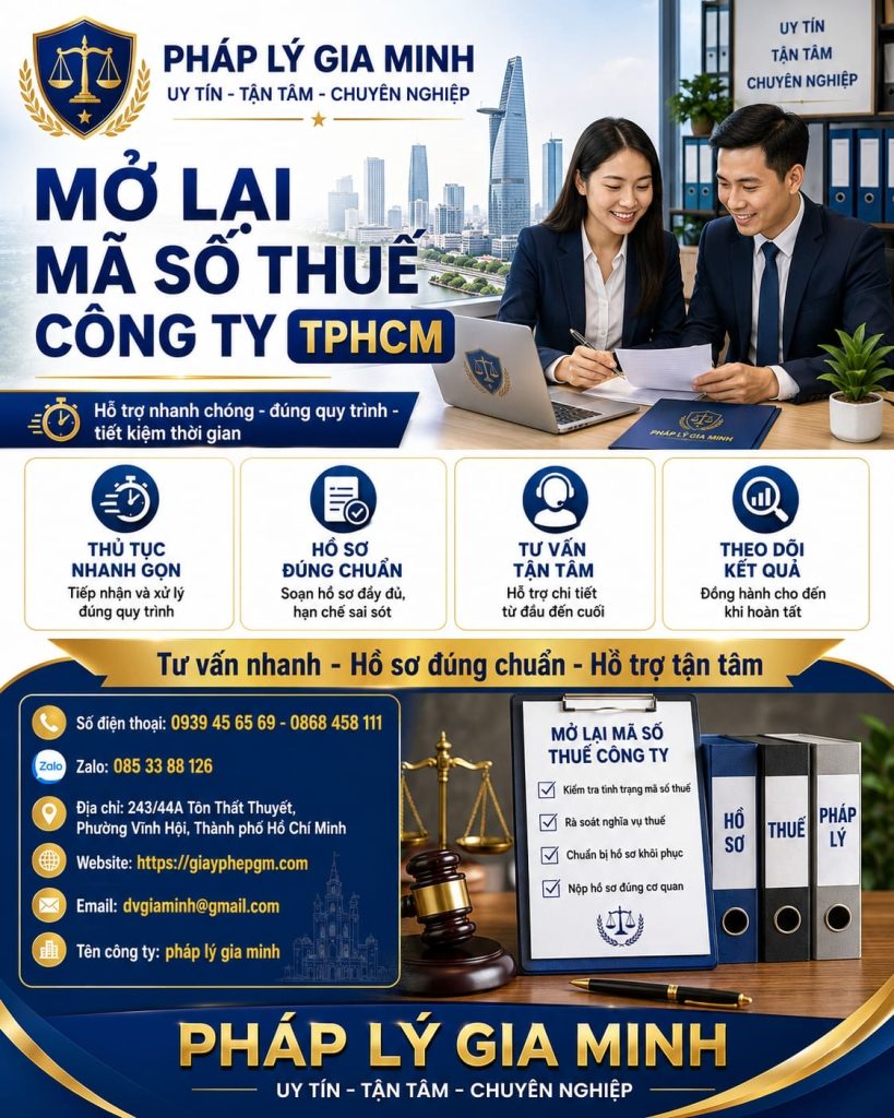 Mở lại mã số thuế công ty nhanh chóng, khôi phục hoạt động đúng quy định 1 Mở lại mã số thuế công ty