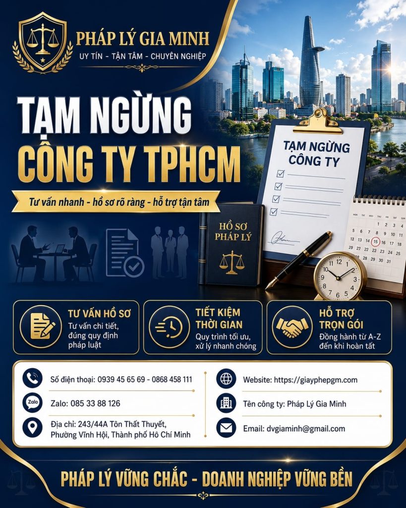 Tạm ngừng công ty TPHCM nhanh chóng, đúng luật và tối ưu chi phí vận hành 1 Tạm ngừng công ty TPHCM