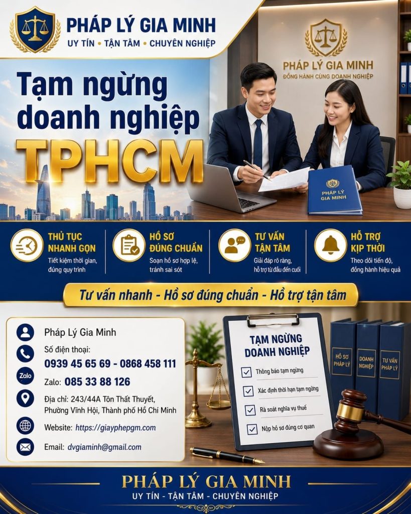 Tạm ngừng doanh nghiệp TPHCM đúng quy định, giảm áp lực và giữ cơ hội phục hồi 1 Tạm ngừng doanh nghiệp TPHCM