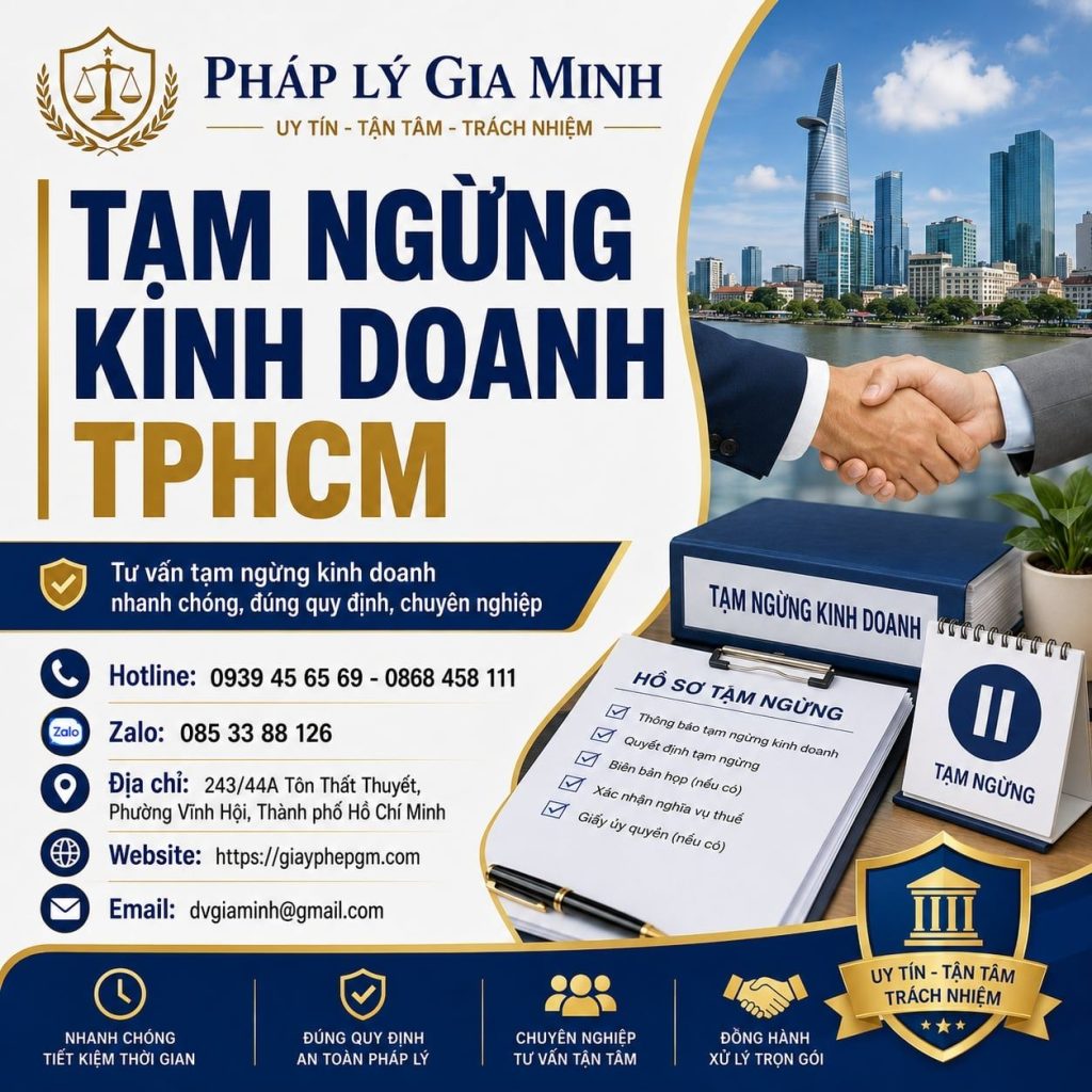 Tạm ngừng kinh doanh TPHCM