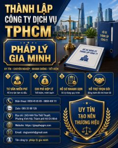 Thành lập công ty dịch vụ TPHCM