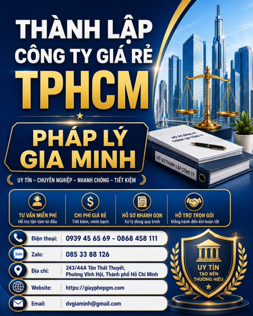 Thành lập công ty giá rẻ TPHCM