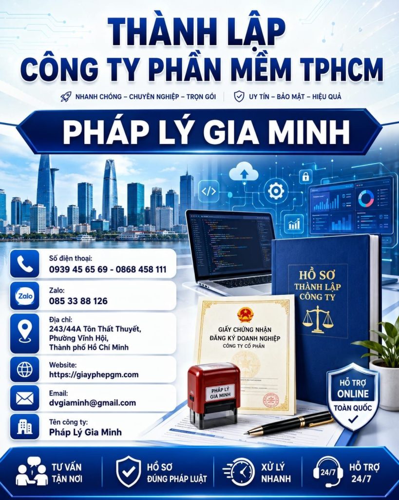 Thành lập công ty phần mềm TPHCM