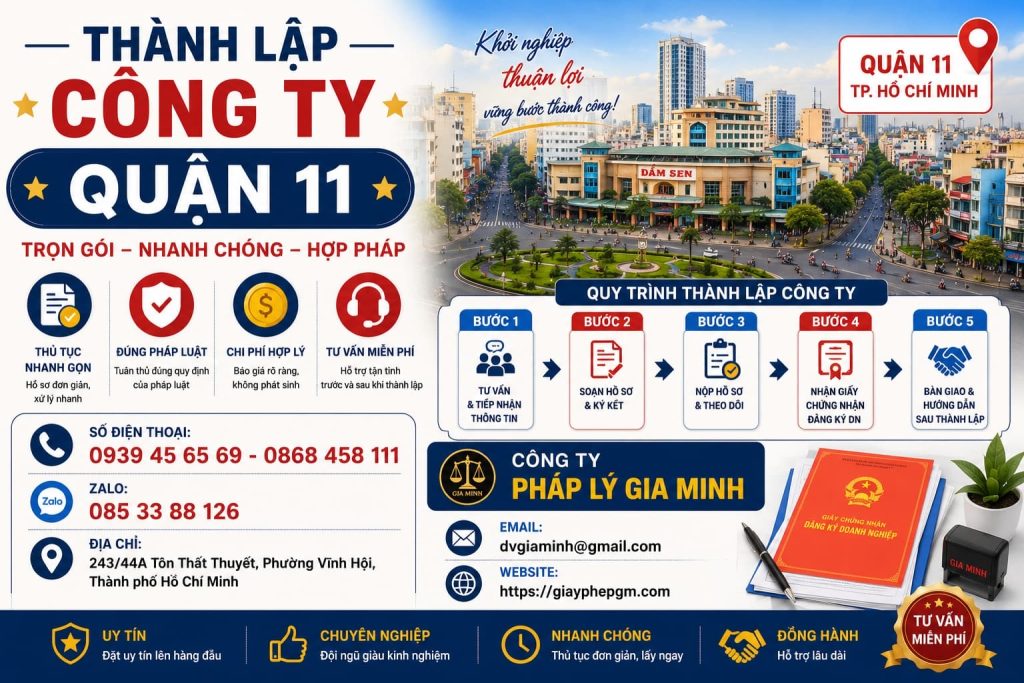 Thành lập công ty Quận 11