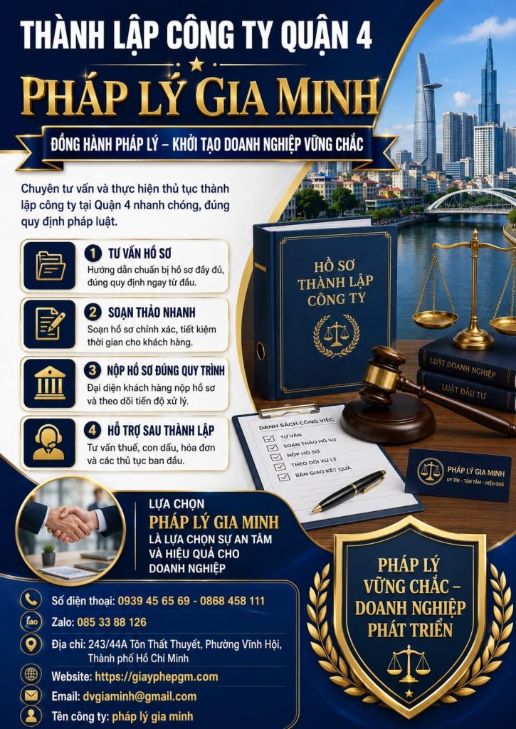 Thành lập công ty Quận 4