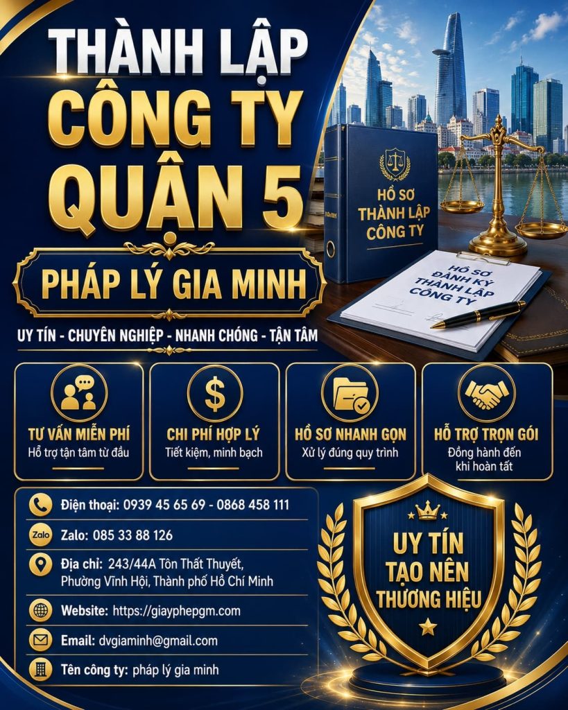Thành lập công ty Quận 5