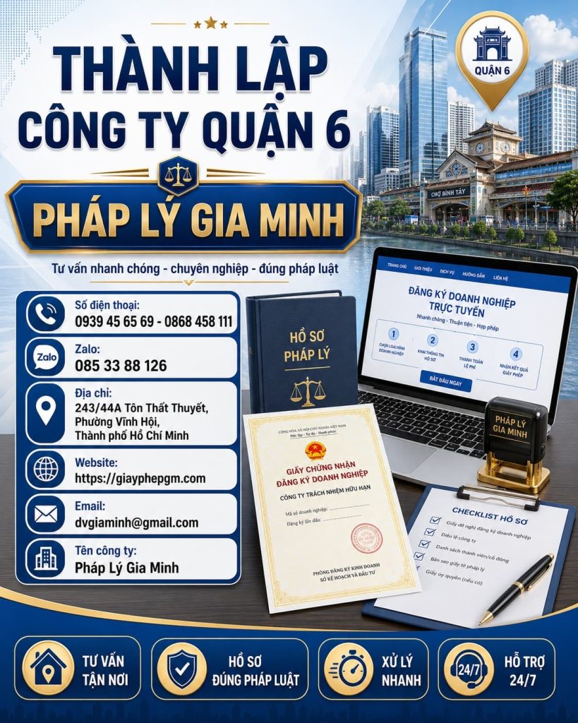 Thành lập công ty Quận 6