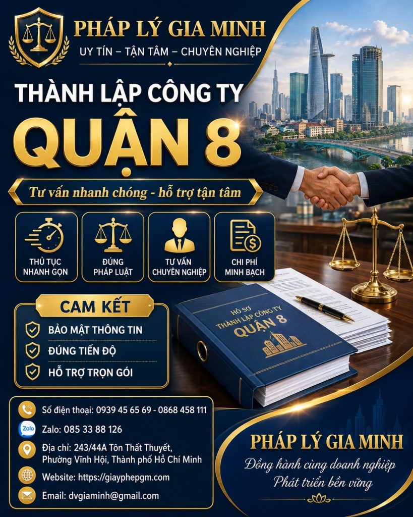 Thành lập công ty Quận 8