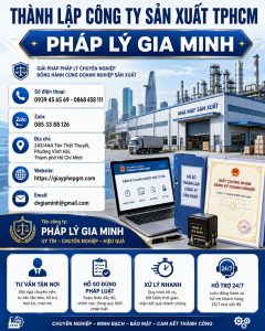 Thành lập công ty sản xuất TPHCM