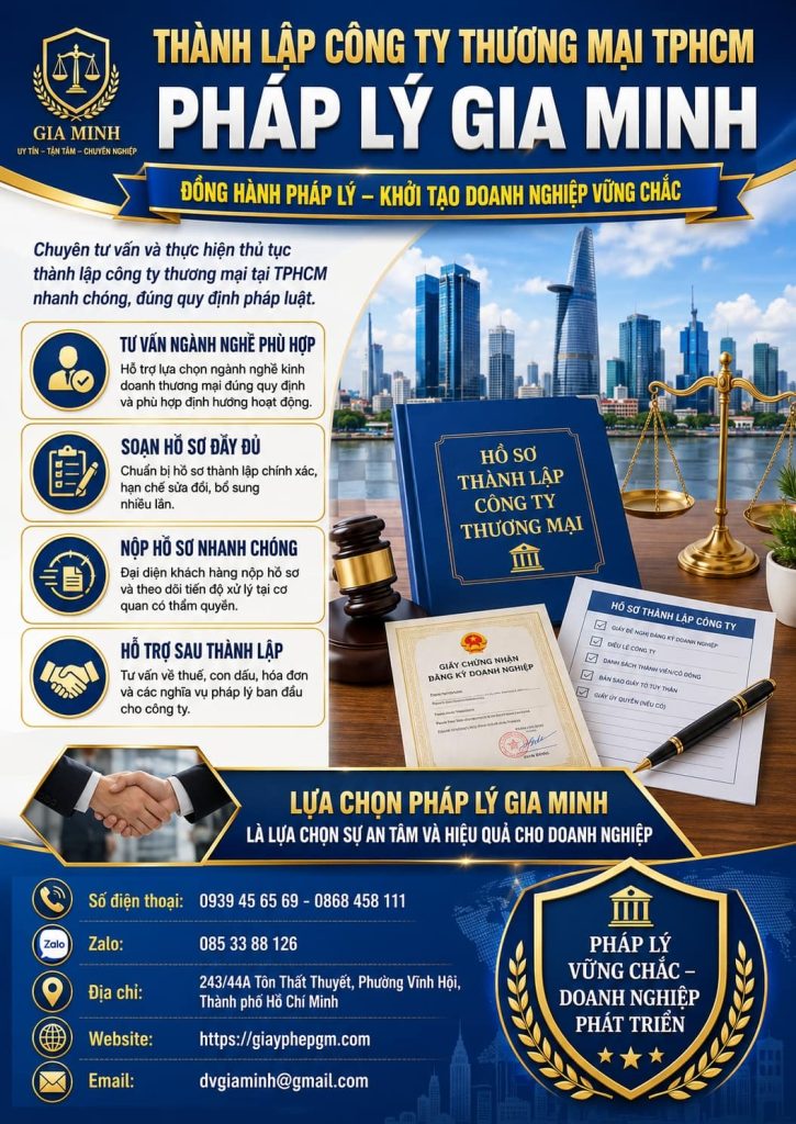 Thành lập công ty thương mại TPHCM