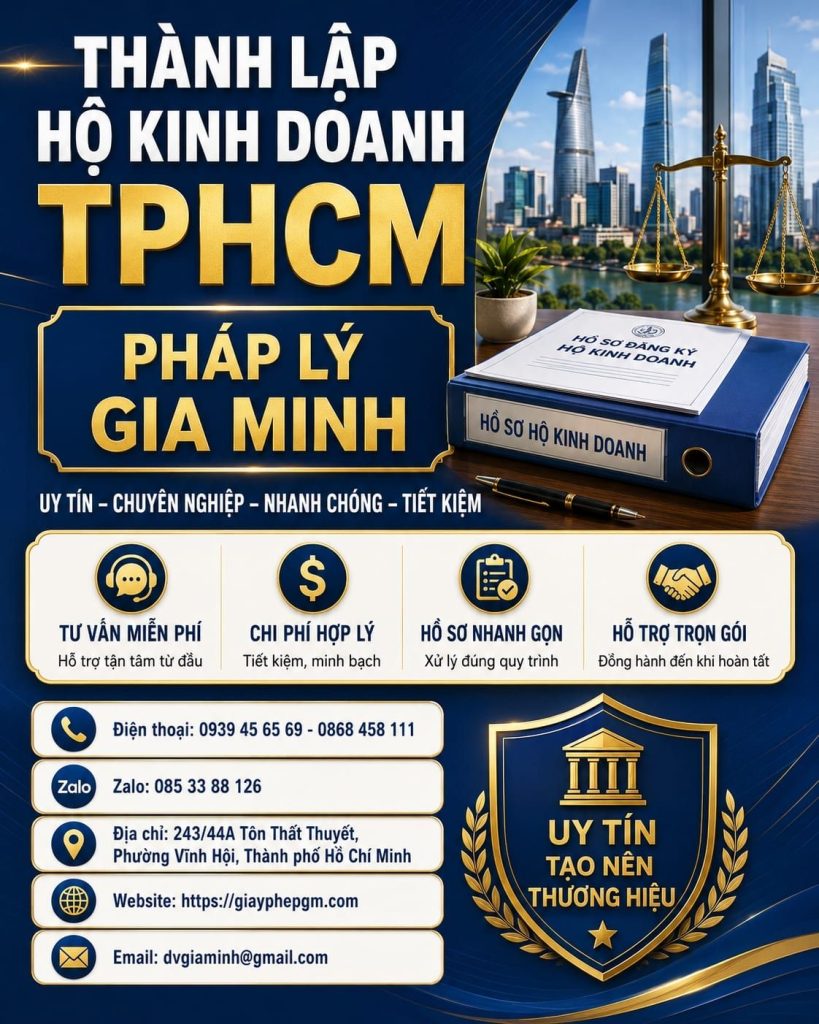 Thành lập hộ kinh doanh TPHCM