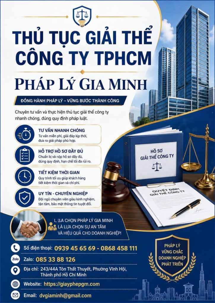 Thủ tục giải thể công ty TPHCM