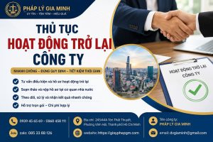 Thủ tục hoạt động trở lại công ty
