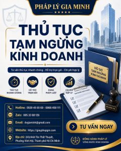 Thủ tục tạm ngừng kinh doanh