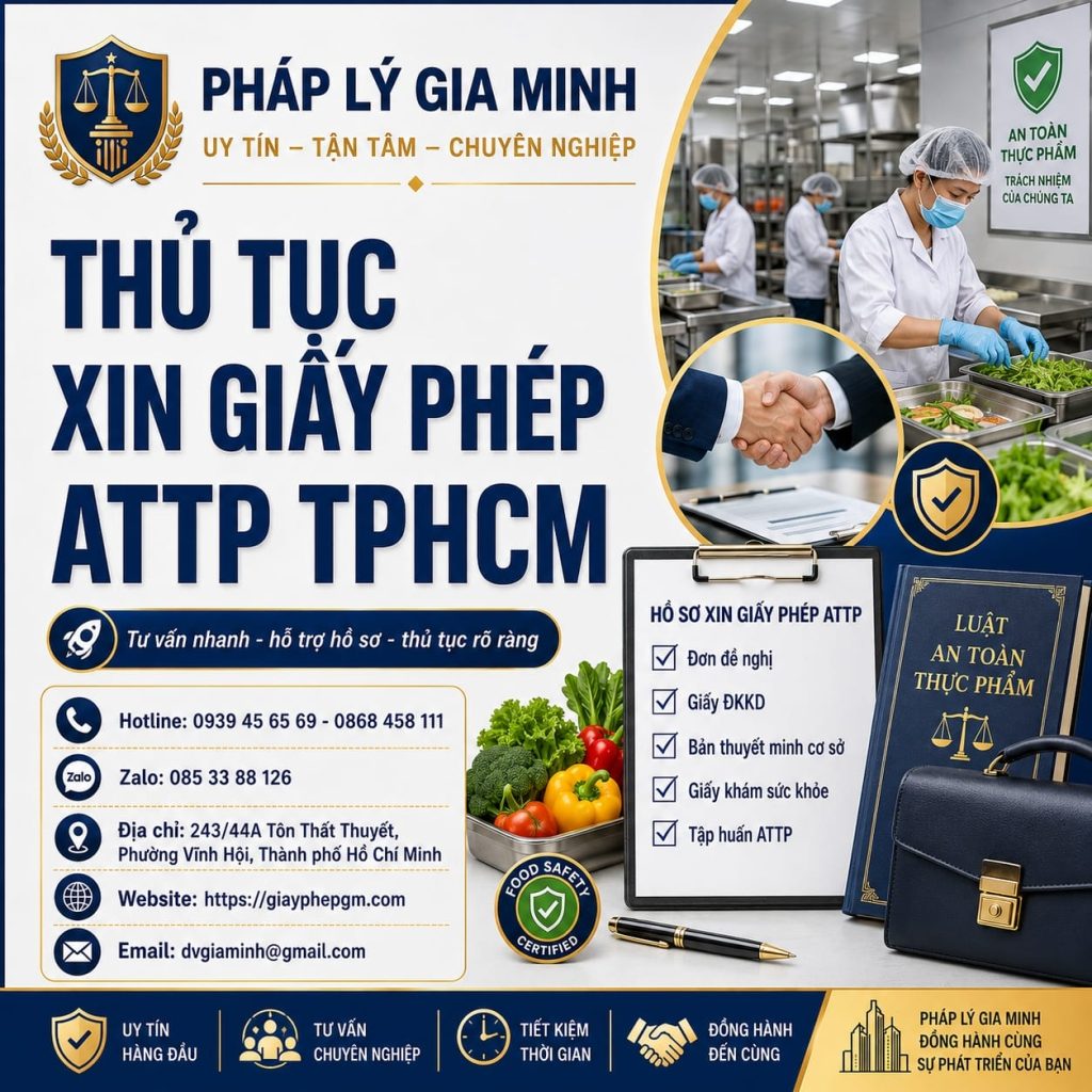 Thủ tục xin giấy phép ATTP TPHCM