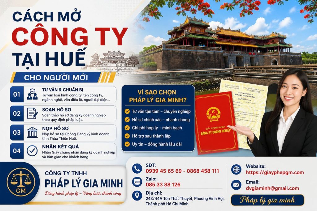 Cách mở công ty tại Huế cho người mới
