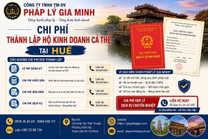 Chi phí thành lập hộ kinh doanh cá thể tại Huế