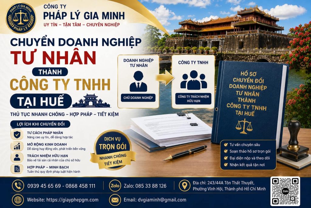 Chuyển doanh nghiệp tư nhân thành công ty TNHH tại Huế