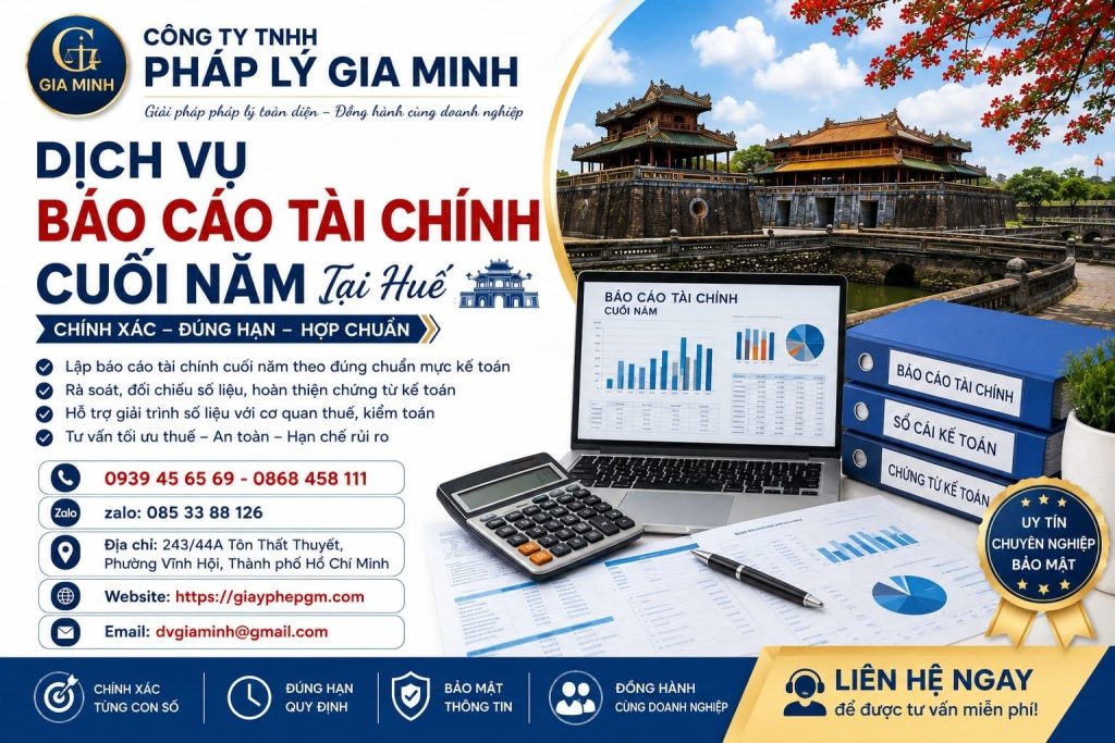 Dịch vụ báo cáo tài chính cuối năm tại Huế