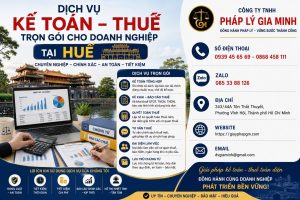 Dịch vụ kế toán thuế trọn gói cho doanh nghiệp tại Huế