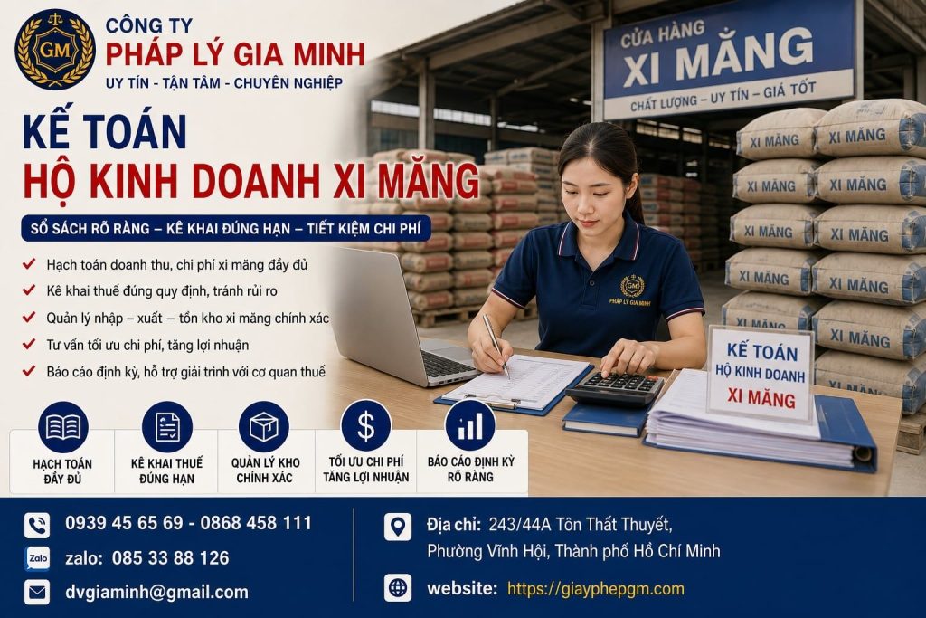 Kế toán hộ kinh doanh xi măng