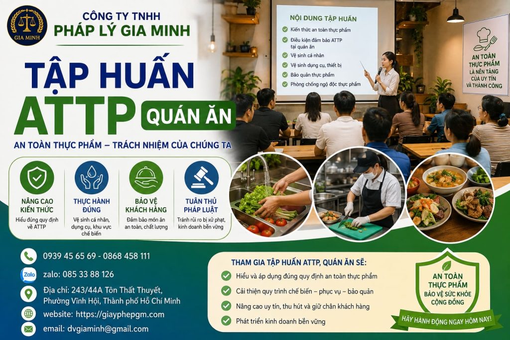 Tập huấn ATTP quán ăn