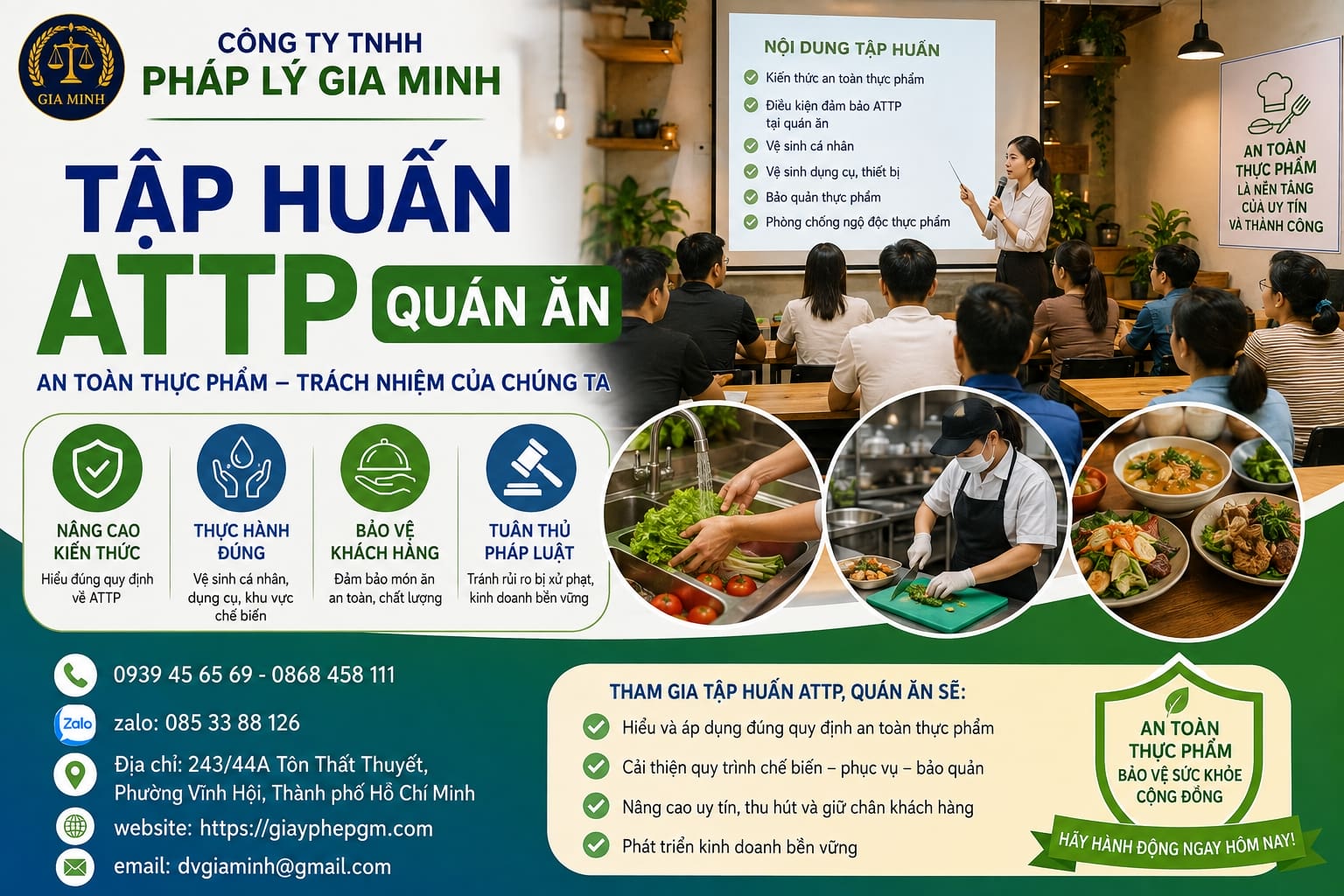 Tập huấn ATTP quán ăn