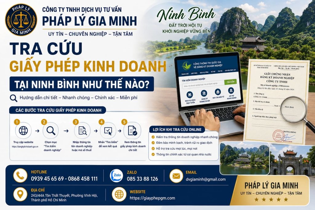 Tra cứu giấy phép kinh doanh tại Ninh Bình như thế nào