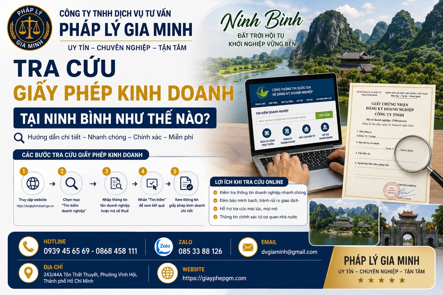 Tra cứu giấy phép kinh doanh tại Ninh Bình như thế nào