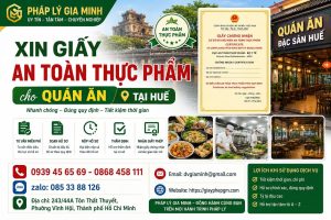 Xin giấy an toàn thực phẩm cho quán ăn tại Huế