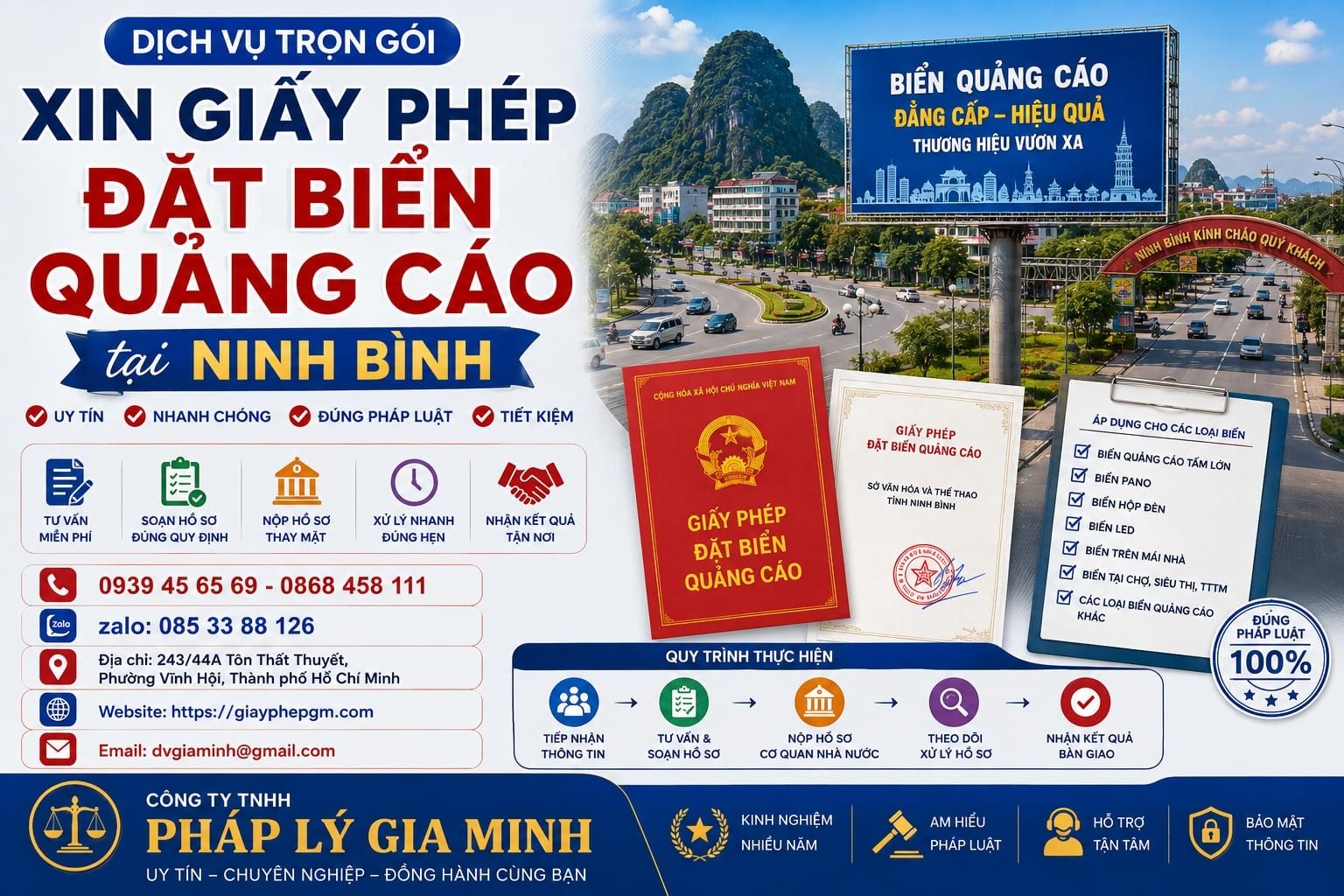 Xin giấy phép đặt biển quảng cáo tại Ninh Bình