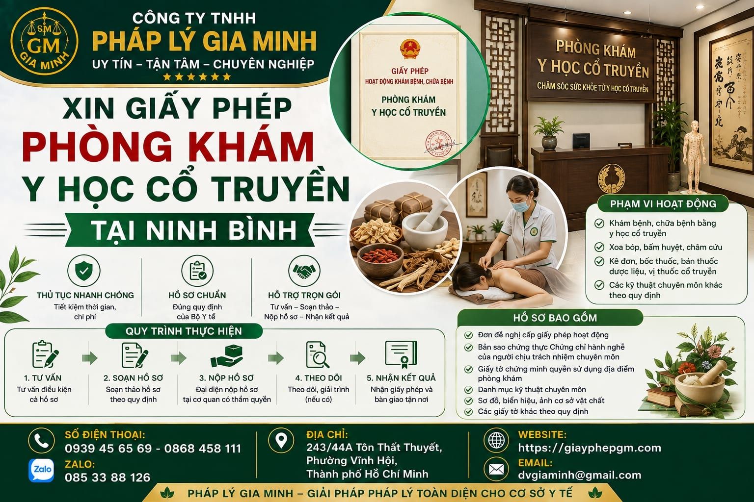 Xin giấy phép phòng khám y học cổ truyền tại Ninh Bình