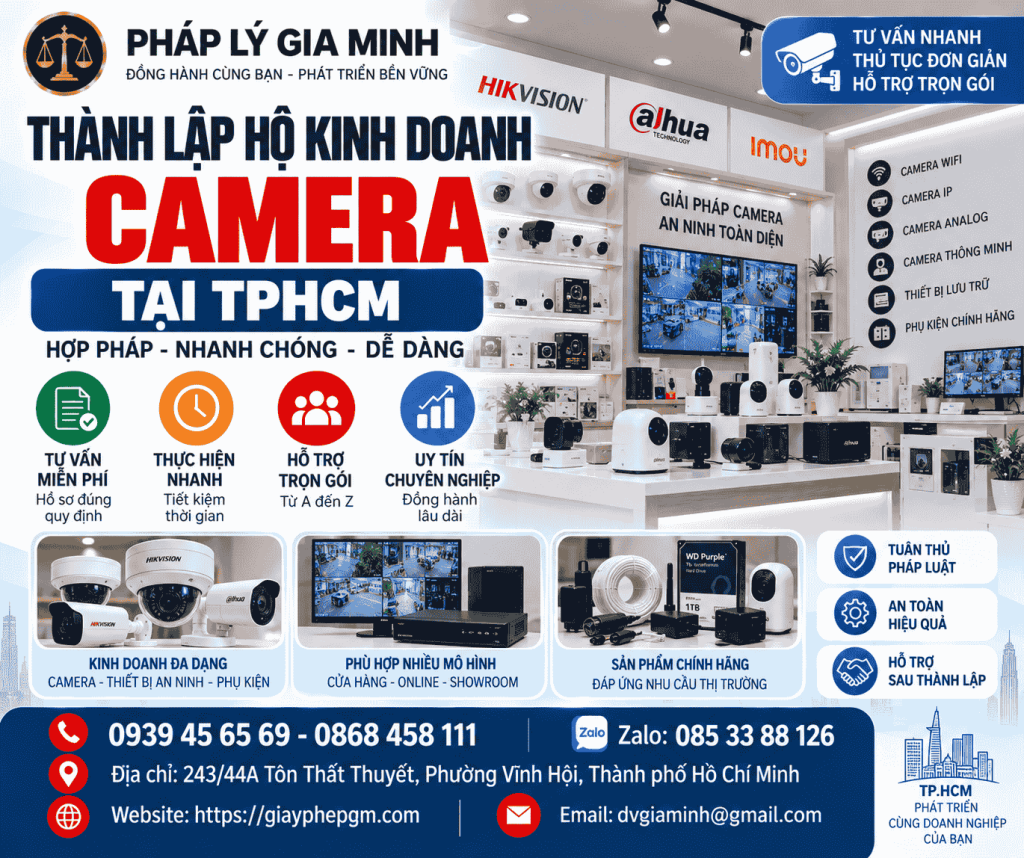 Thành lập hộ kinh doanh camera tại TPHCM