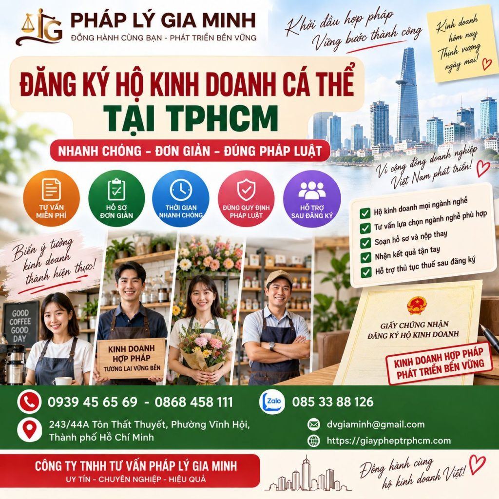 Đăng ký hộ kinh doanh cá thể tại TPHCM