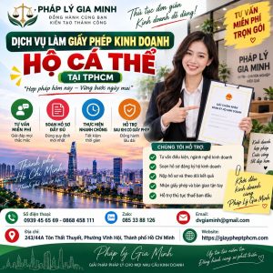 Dịch vụ làm giấy phép kinh doanh hộ cá thể tại TPHCM