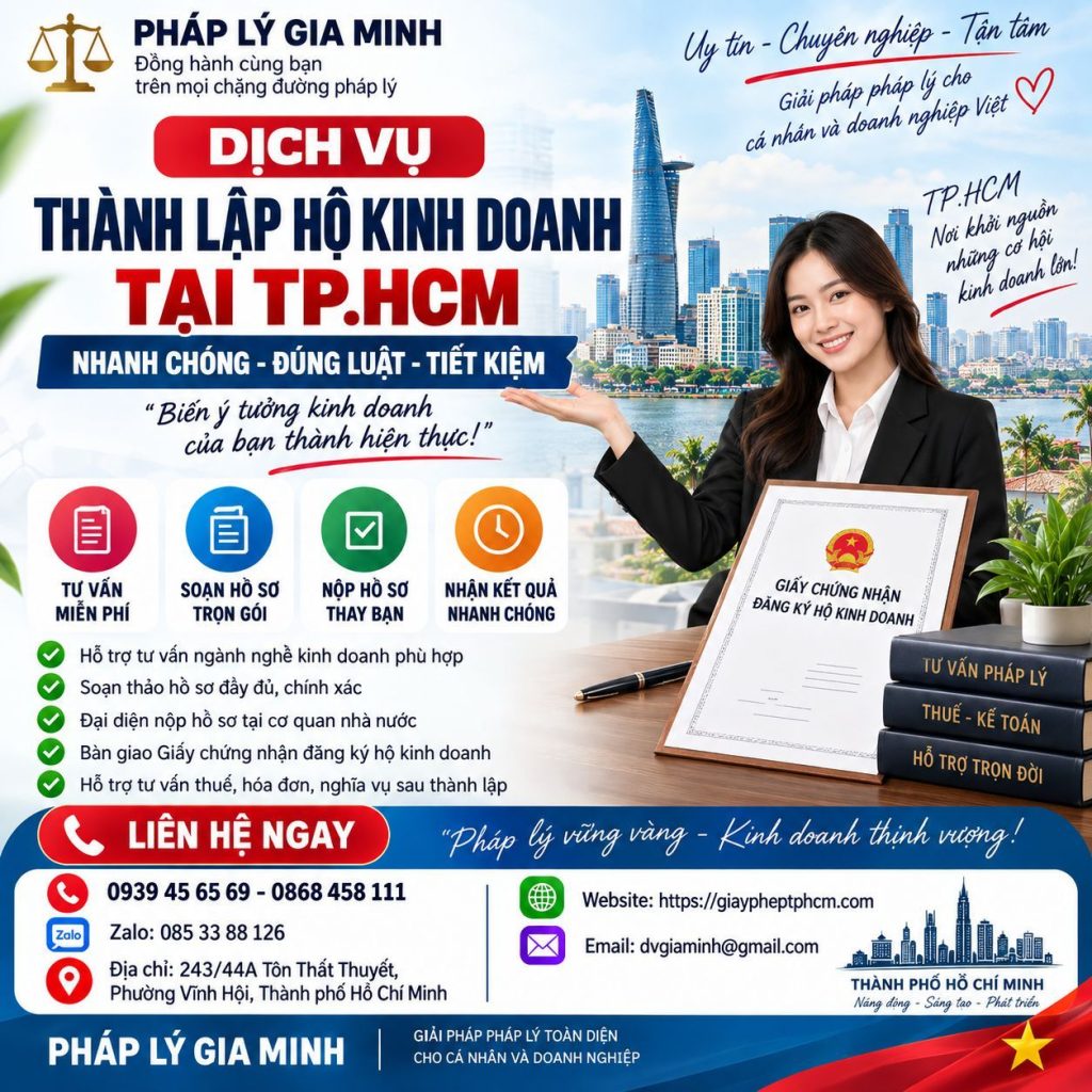 Dịch vụ thành lập hộ kinh doanh tại TPHCM