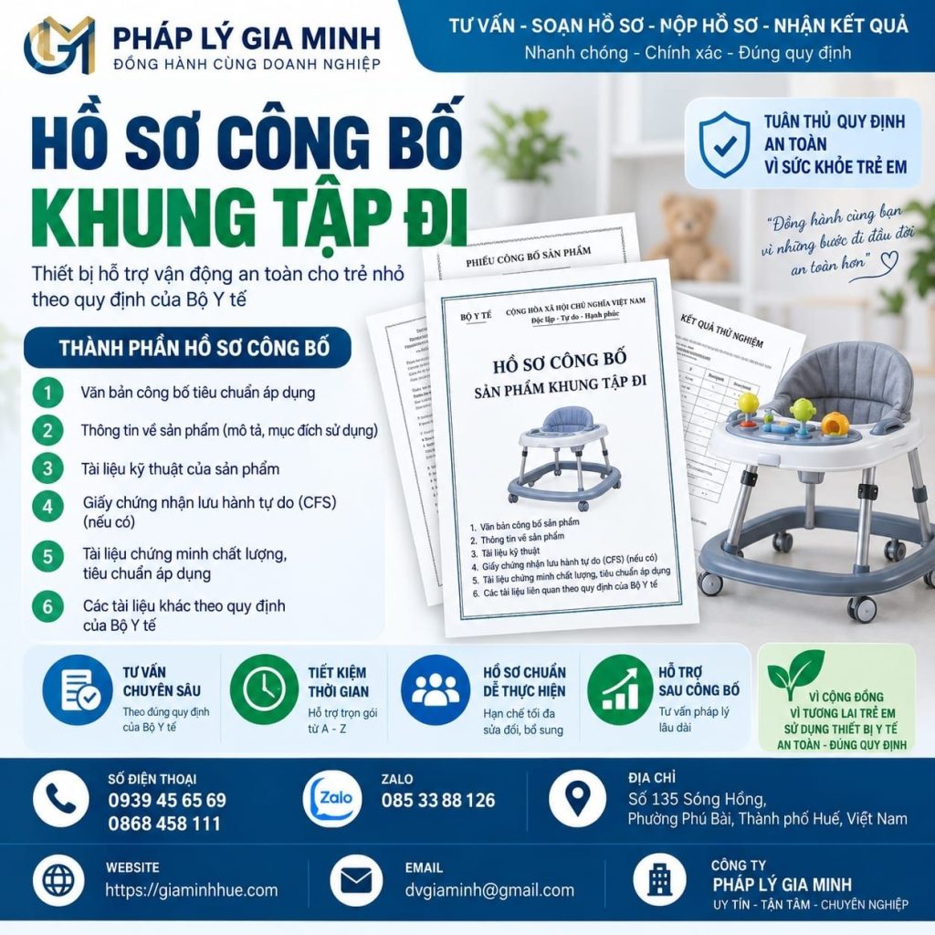 Hồ sơ công bố khung tập đi