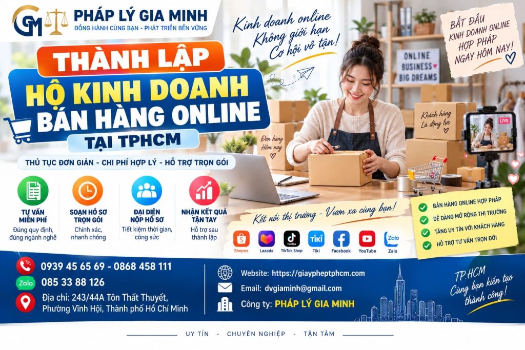 Thành lập hộ kinh doanh bán hàng online tại TPHCM – Hồ sơ, thủ tục và lưu ý 1 Thành lập hộ kinh doanh bán hàng online tại TPHCM