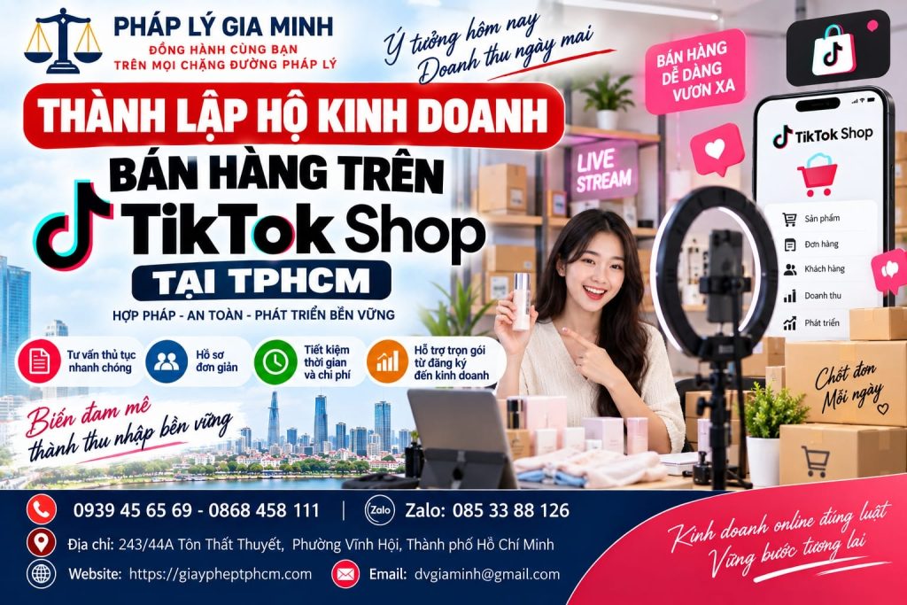 Thành lập hộ kinh doanh bán hàng trên TikTok Shop tại TPHCM