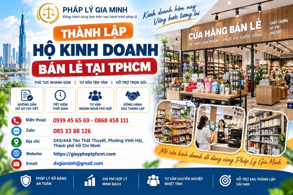 Thành lập hộ kinh doanh bán lẻ tại TPHCM