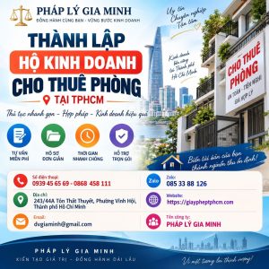 Thành lập hộ kinh doanh cho thuê phòng tại TPHCM