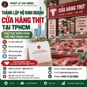 Thành lập hộ kinh doanh cửa hàng thịt tại TPHCM