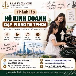 Thành lập hộ kinh doanh dạy piano tại TPHCM